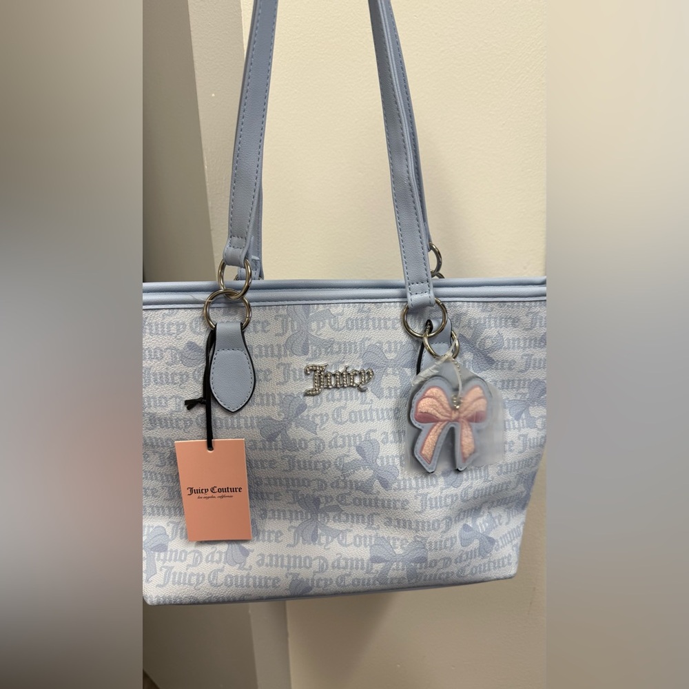Juicy Couture Blue Star Simply Sweet Tote with Bow Charm